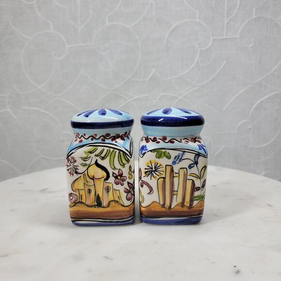 VTG Blue Bird Salt Pepper Shakers 4.25" Ceramic Hand Painted - Picture 12 of 15
